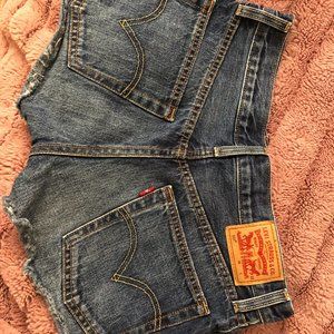 Levi Jean Shorts with Embroidery